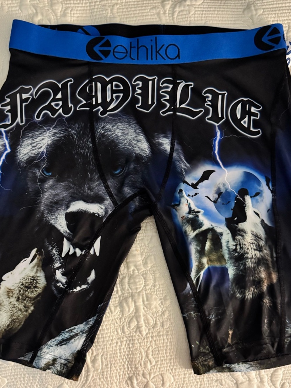 Ethika Briefs with Wolf Print - New- Medium